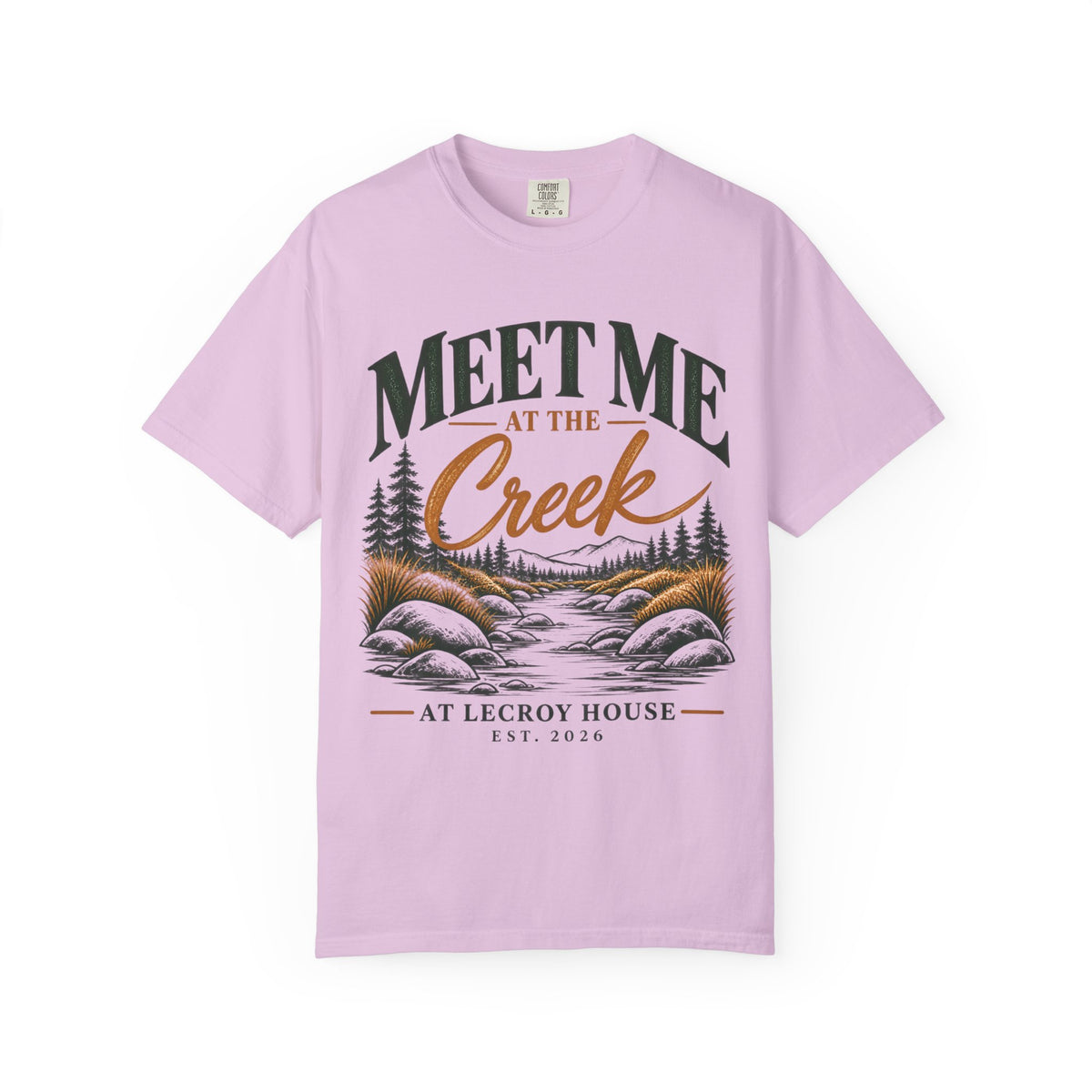 Meet Me at the Creek T-Shirt — Vintage Nature Graphic Tee for Outdoors Lovers