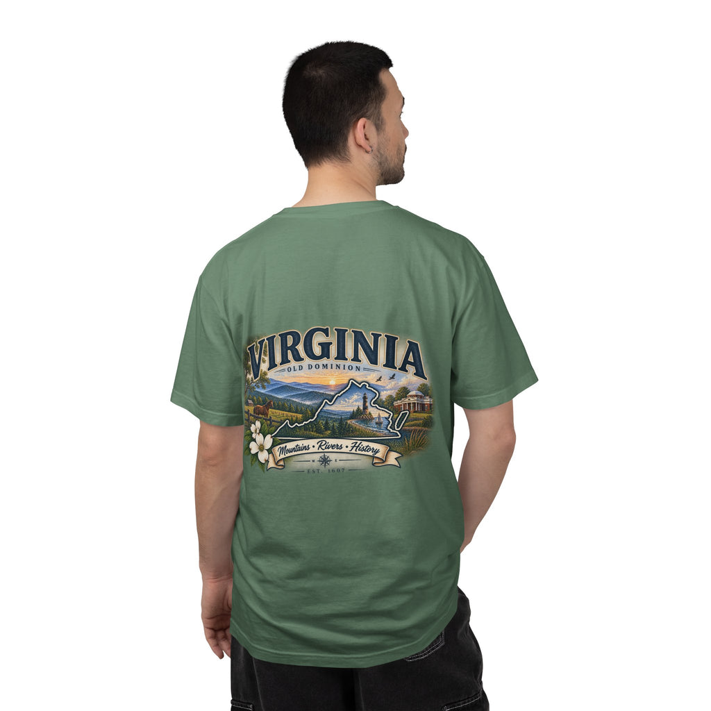 Virginia Scenic T-Shirt — Retro State Pride Design