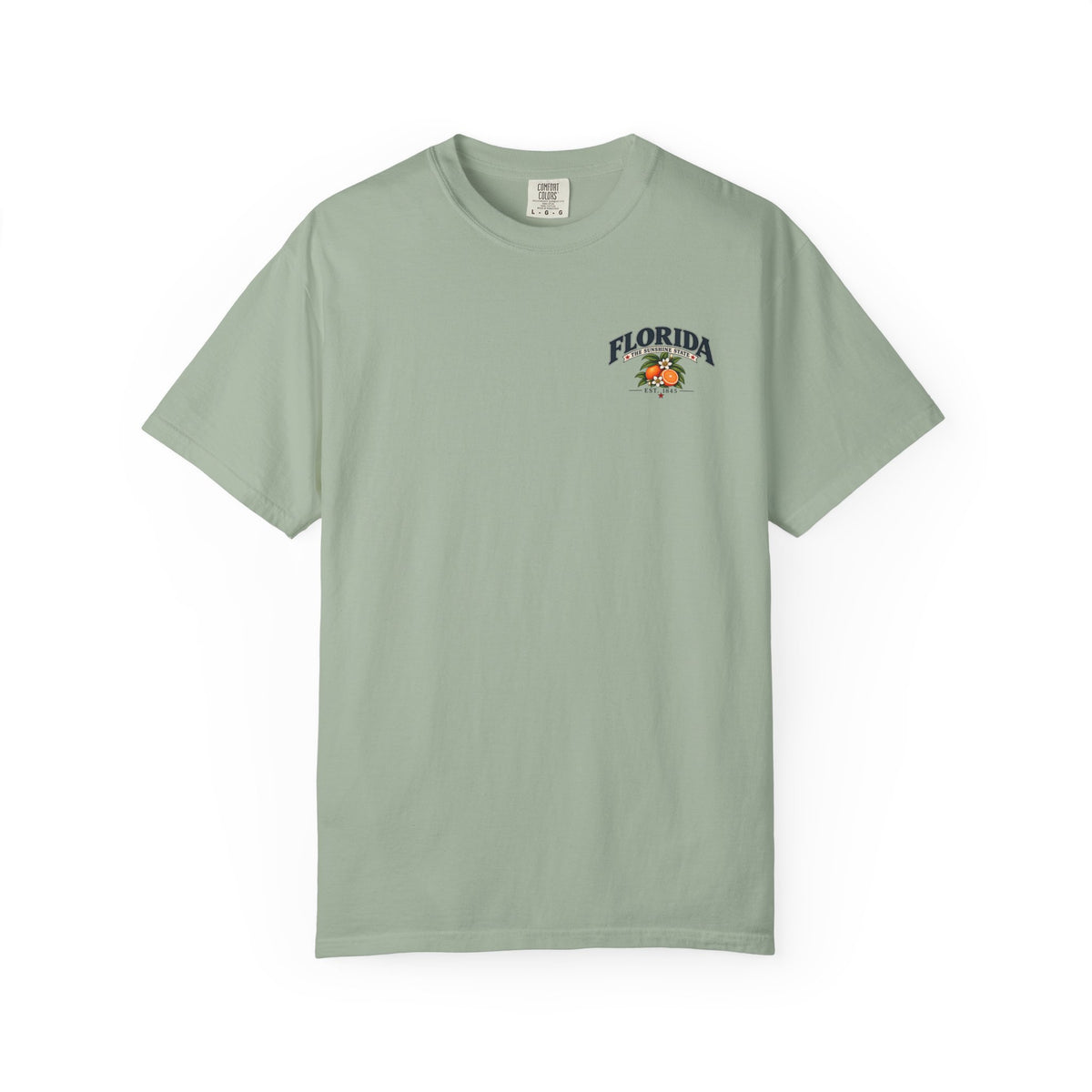 Florida Vintage Beach T-Shirt — Retro Sunset Palm & Orange Graphic