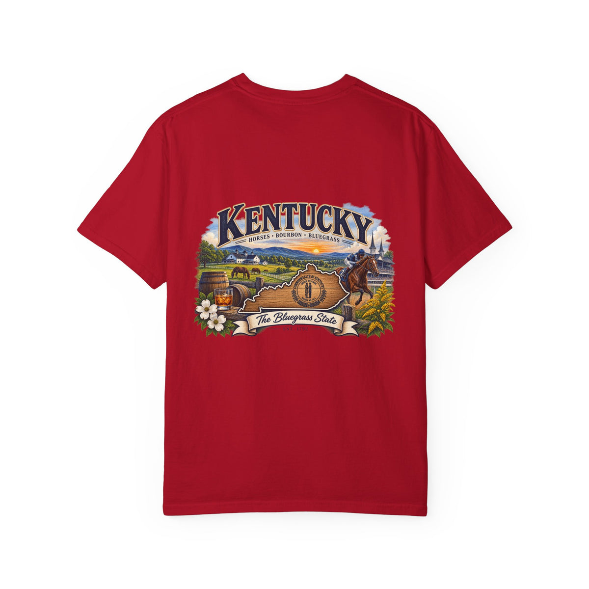 Kentucky Scenic Horseback T-Shirt — The Bluegrass State Graphic Tee