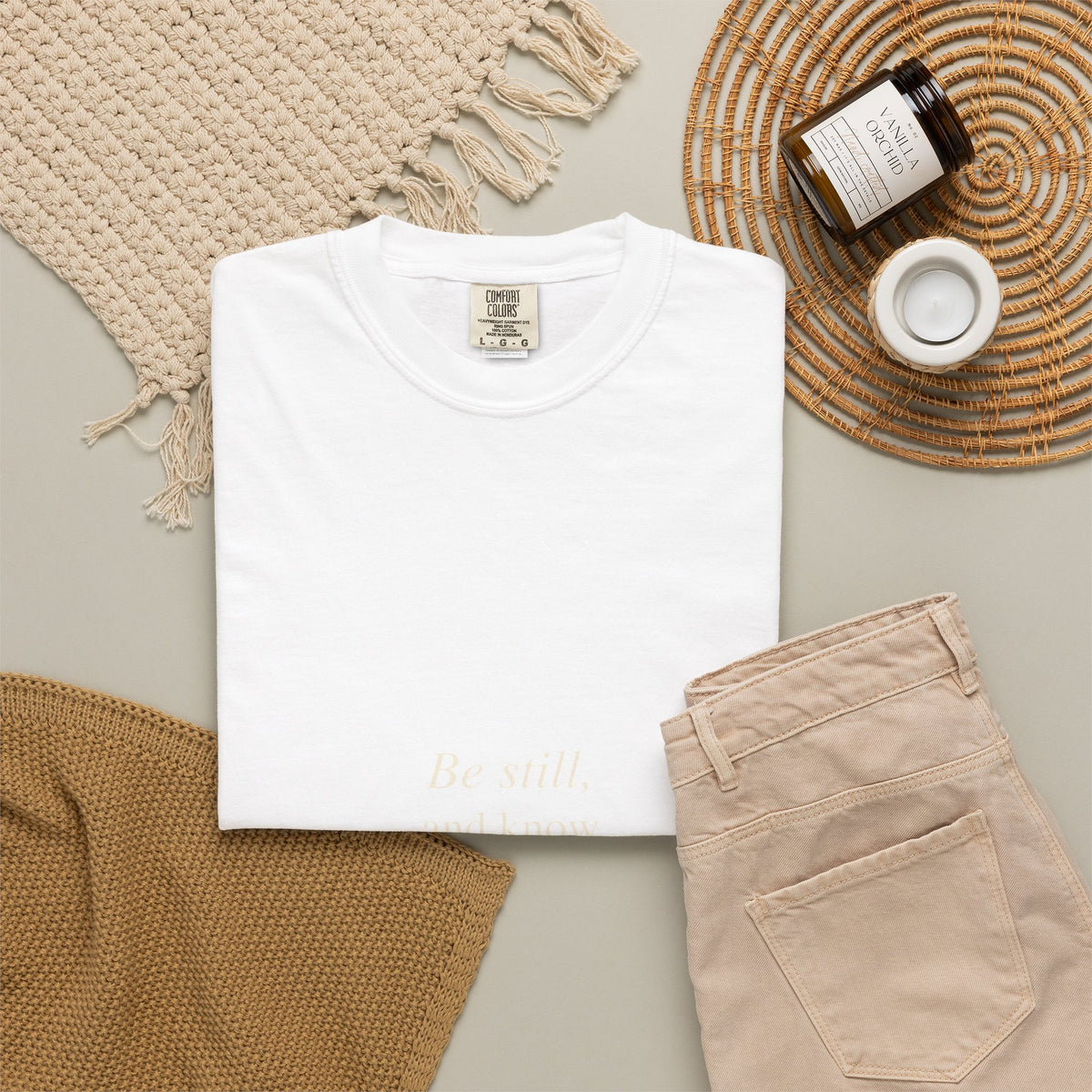 Classic White T-Shirt — Soft Garment-Dyed Crew Tee