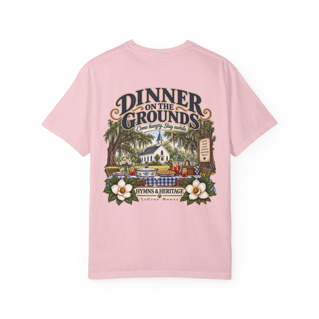 Dinner on the Grounds T-Shirt — Hymns & Heritage Southern Church Festival Tee