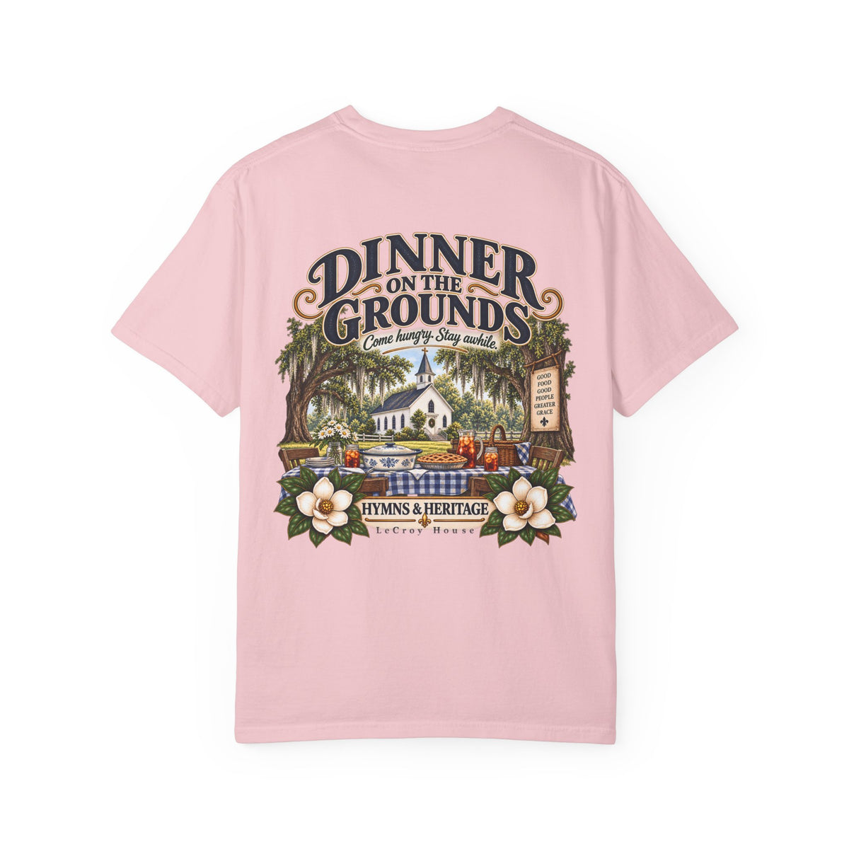 Dinner on the Grounds T-Shirt — Hymns & Heritage Southern Church Festival Tee