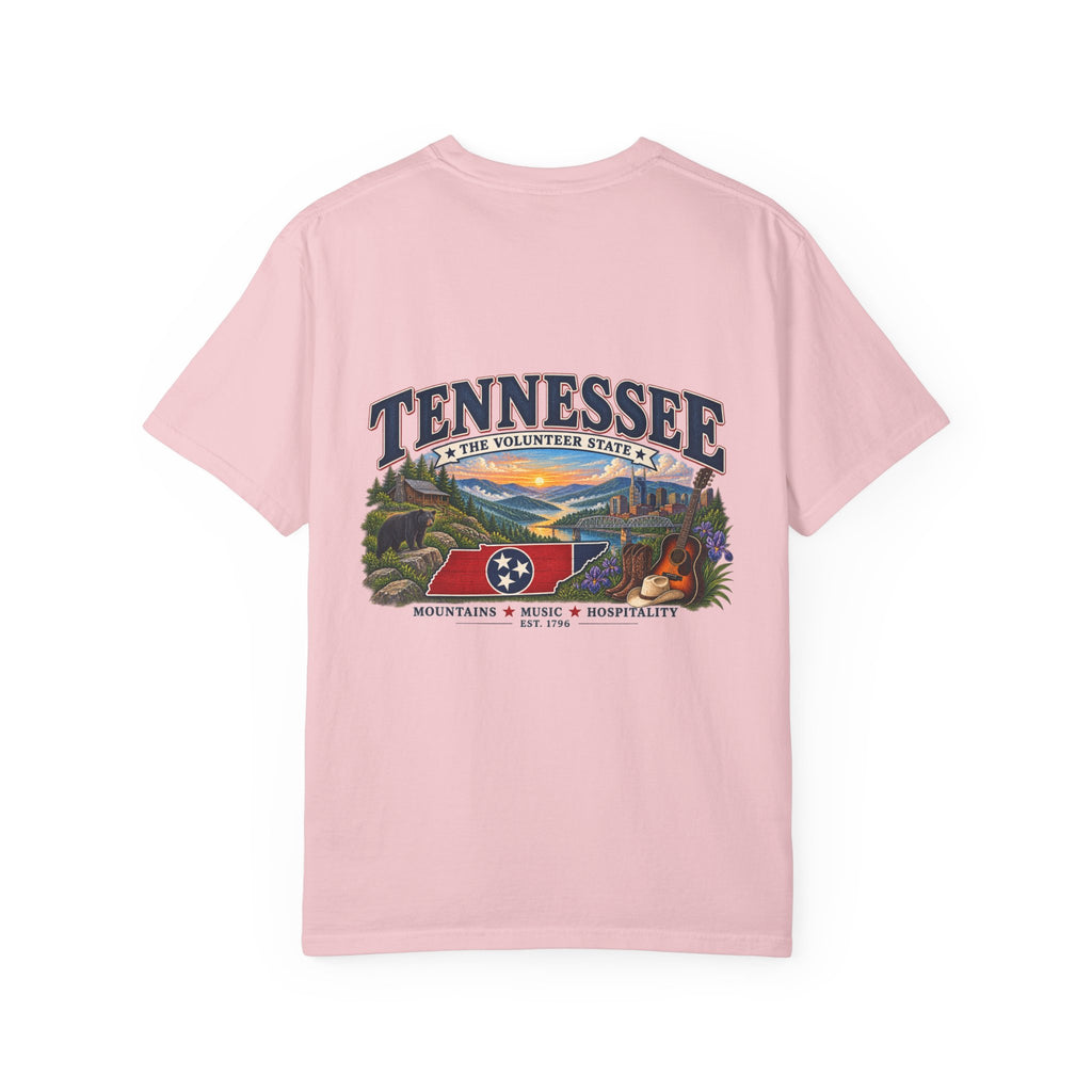 Tennessee Scenic T-Shirt — "Tennessee The Volunteer State" Vintage Travel Tee
