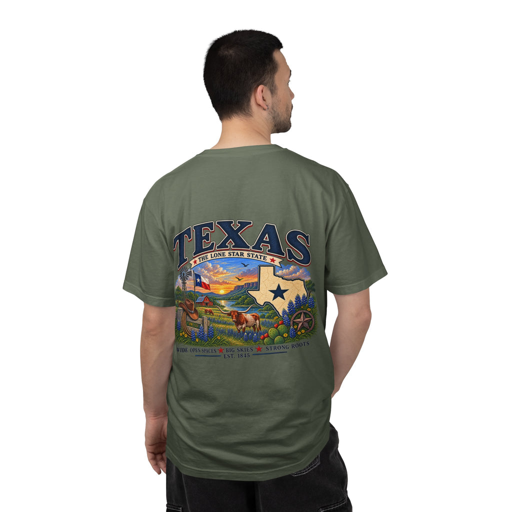 Texas Vintage Graphic T-Shirt — Lone Star State Scenic Design