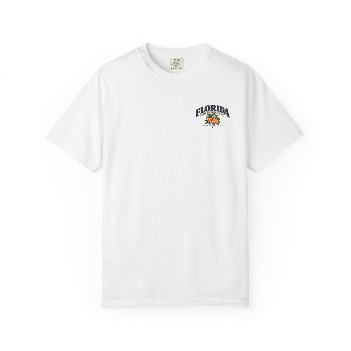 Florida Vintage Beach T-Shirt — Retro Sunset Palm & Orange Graphic