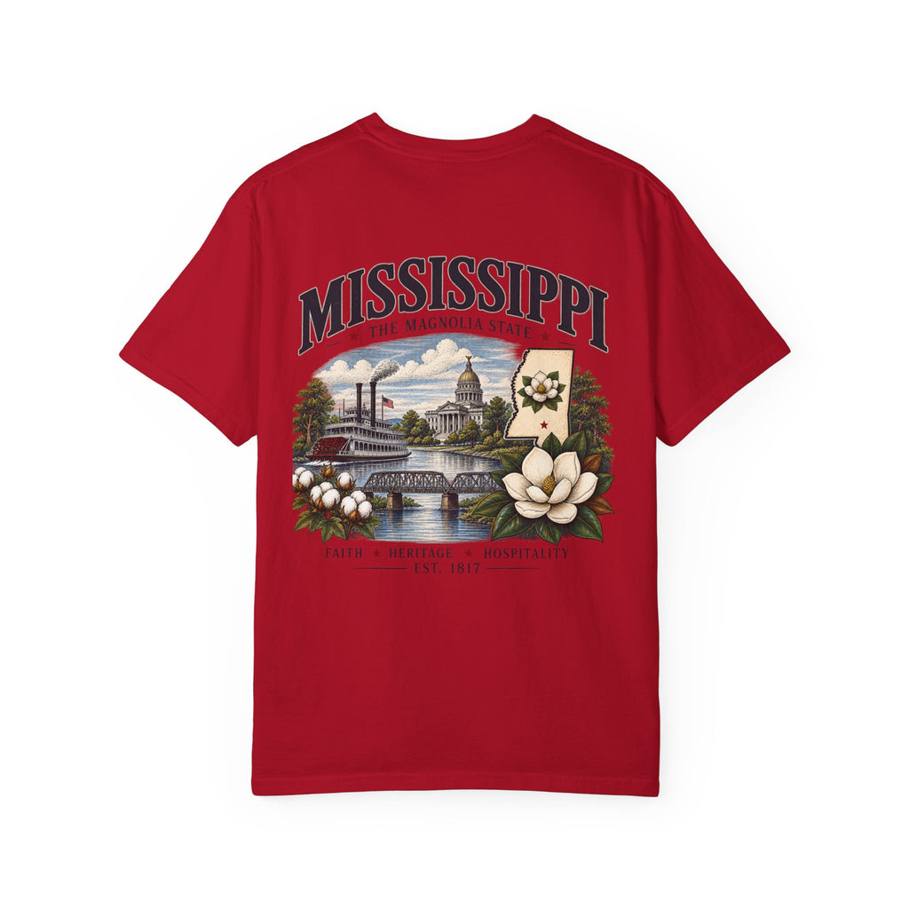 Mississippi Magnolia State T-Shirt — State Capitol & River Graphic
