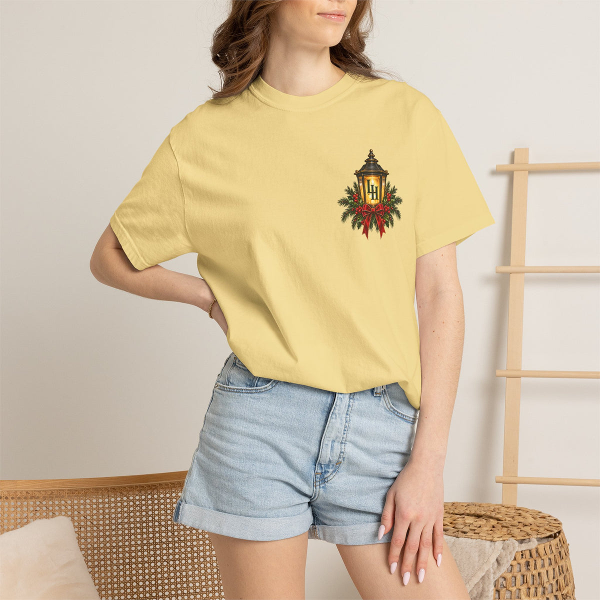 Christmas Porch Lantern T-Shirt — "Santa, We Left the Porch Light On" Holiday Tee