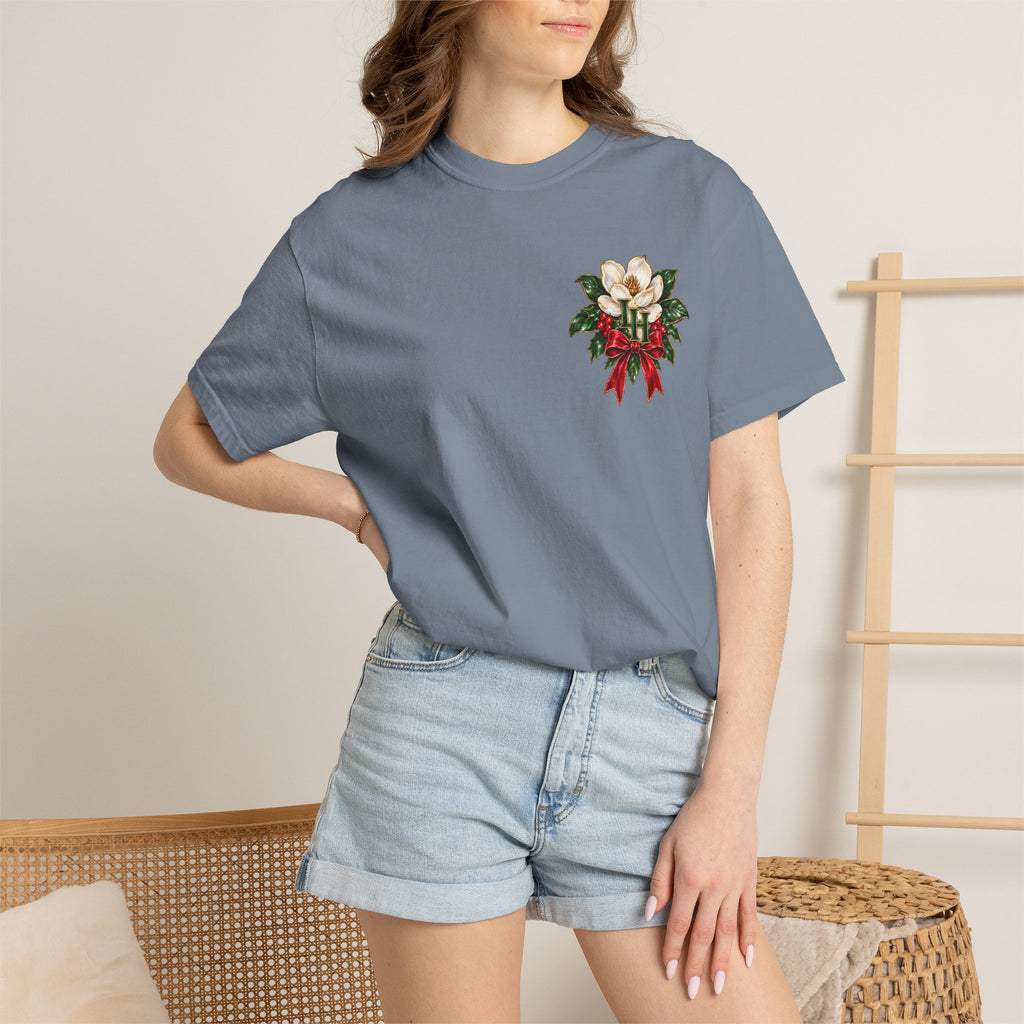 Christmas Magnolia T-Shirt — “A Very Merry Southern Christmas” Holiday Tee
