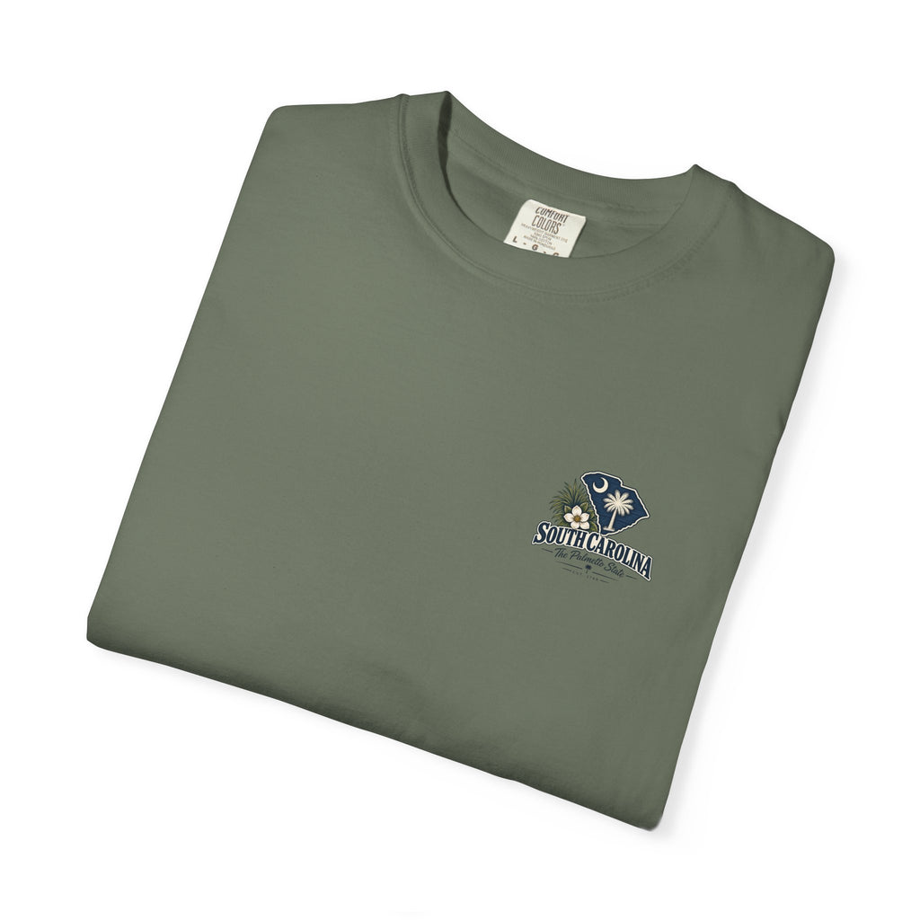 South Carolina Palmetto State T-Shirt — Scenic Beach Sunset Souvenir