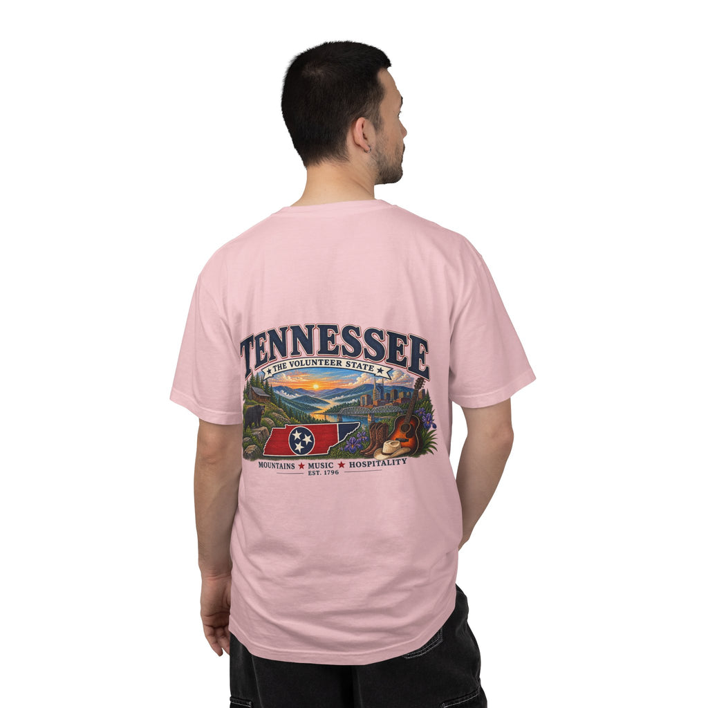 Tennessee Scenic T-Shirt — "Tennessee The Volunteer State" Vintage Travel Tee
