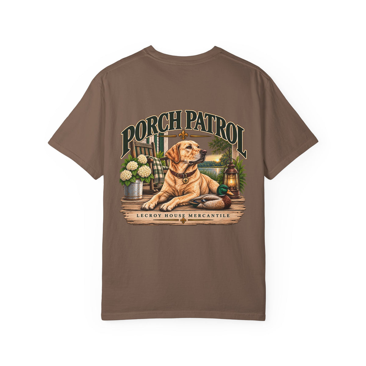 Porch Patrol Dog T-Shirt – Vintage Labrador Graphic Tee