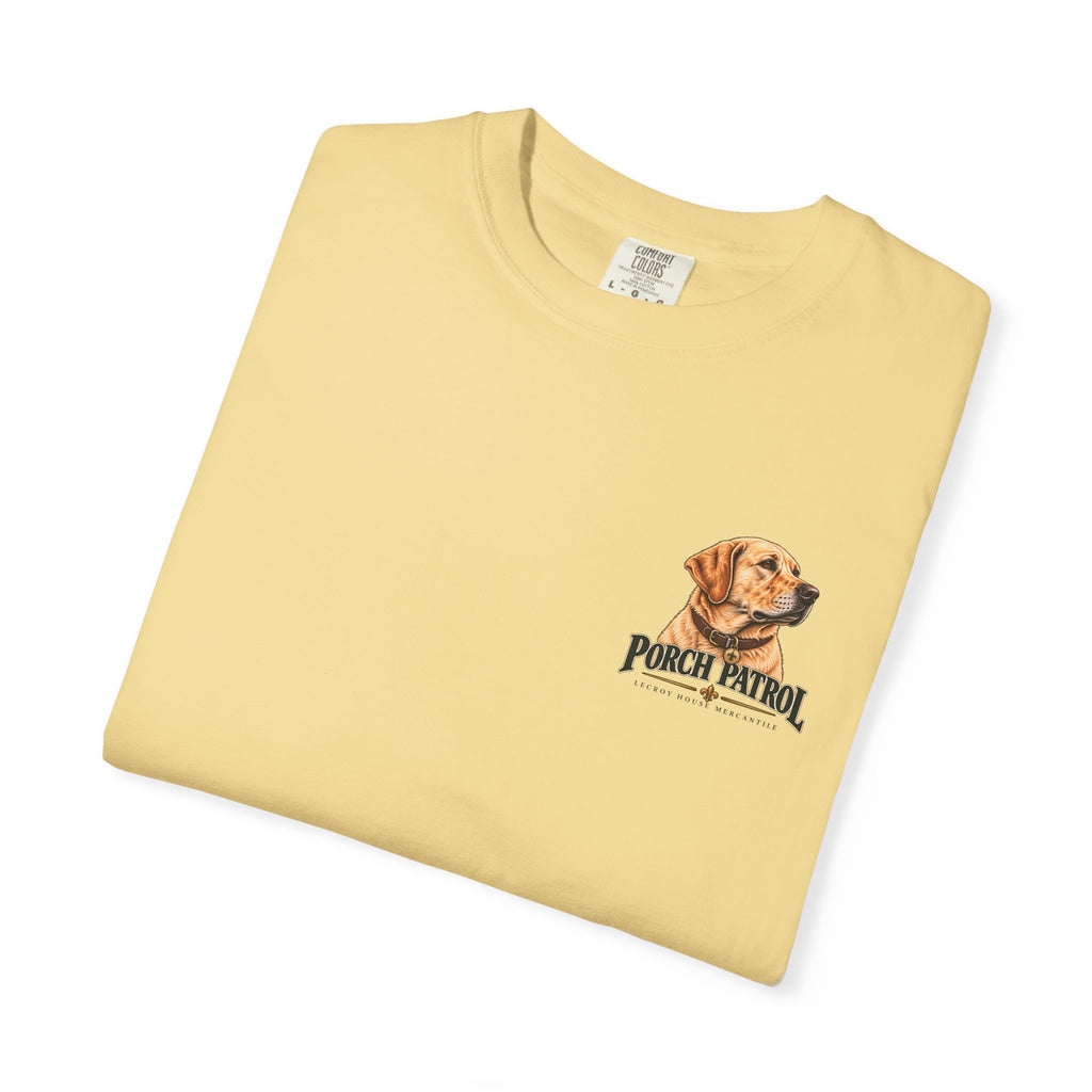 Porch Patrol Dog T-Shirt – Vintage Labrador Graphic Tee