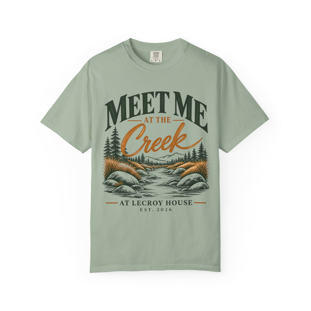 Meet Me at the Creek T-Shirt — Vintage Nature Graphic Tee for Outdoors Lovers