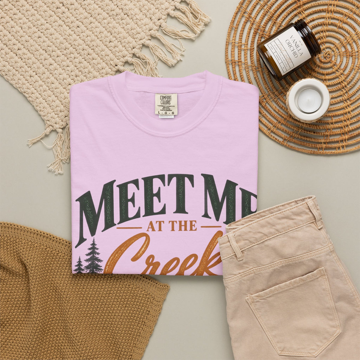 Meet Me at the Creek T-Shirt — Vintage Nature Graphic Tee for Outdoors Lovers
