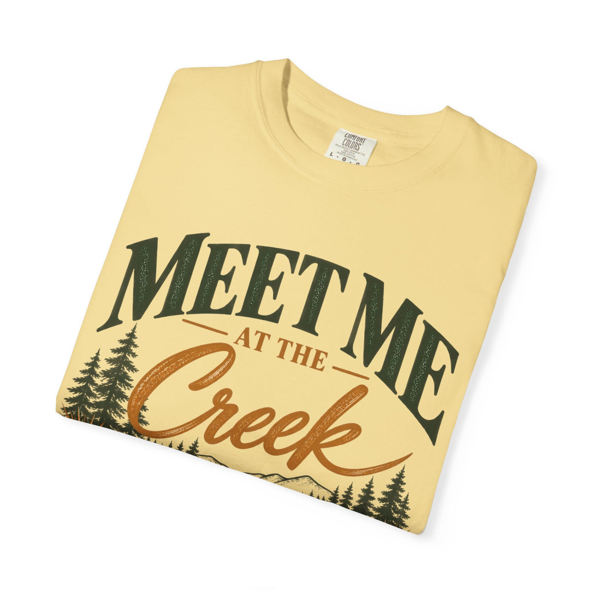 Meet Me at the Creek T-Shirt — Vintage Nature Graphic Tee for Outdoors Lovers