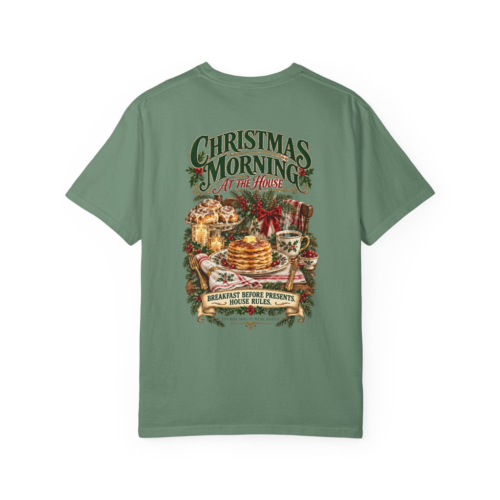 Christmas Morning Tee — Holiday Breakfast & Presents Graphic T-Shirt