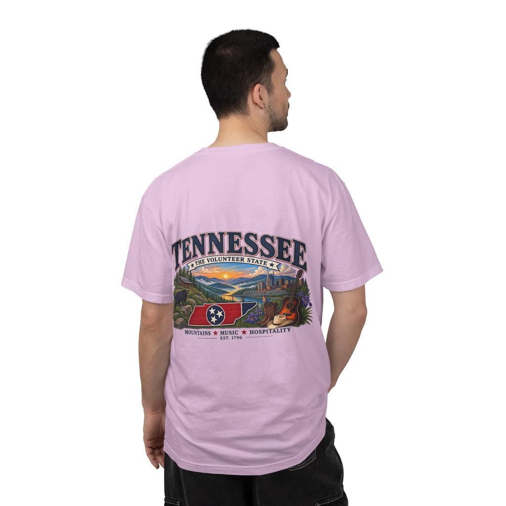 Tennessee Scenic T-Shirt — "Tennessee The Volunteer State" Vintage Travel Tee