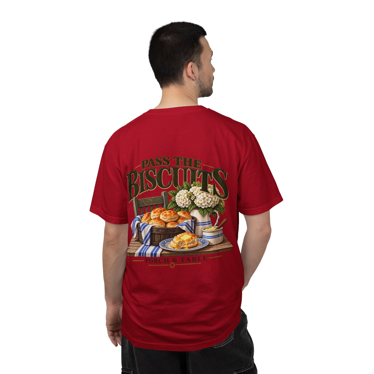 Pass the Biscuits T-Shirt — Porch & Table Southern Comfort Graphic Tee