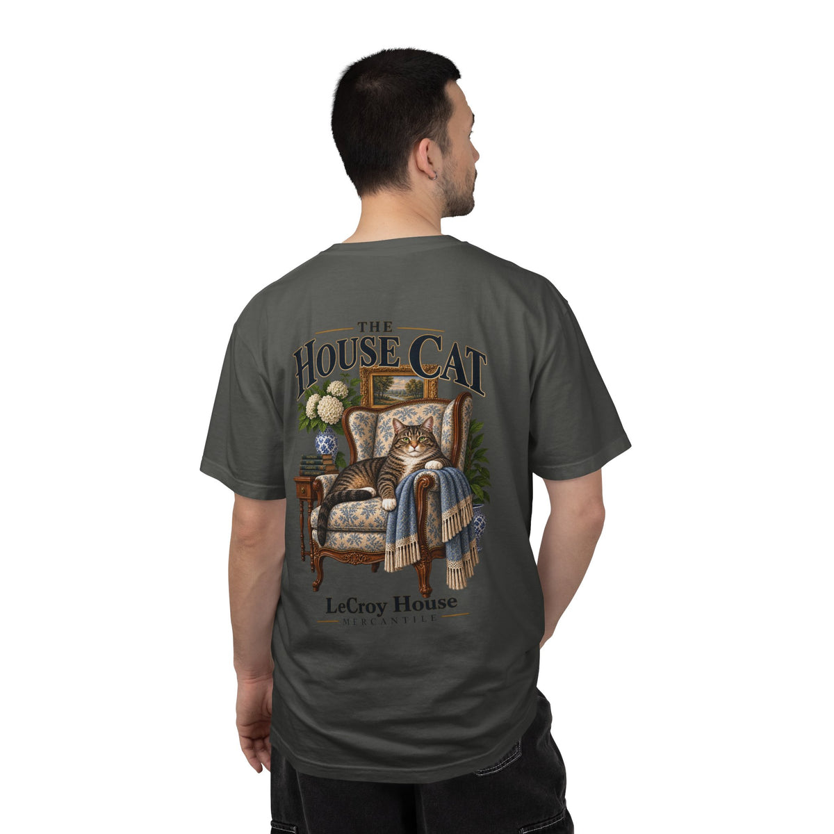 House Cat T-Shirt — "The House Cat" Vintage Cat Illustration (LeCroy House)
