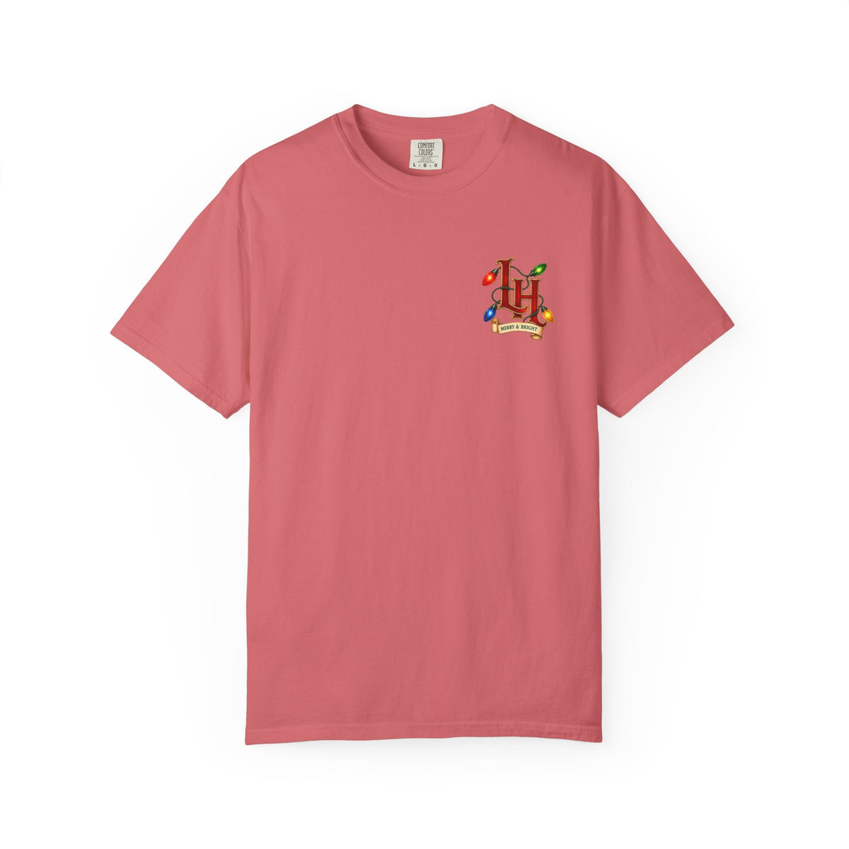 Merry & Bright Holiday T-Shirt — Christmas Lights Graphic Tee