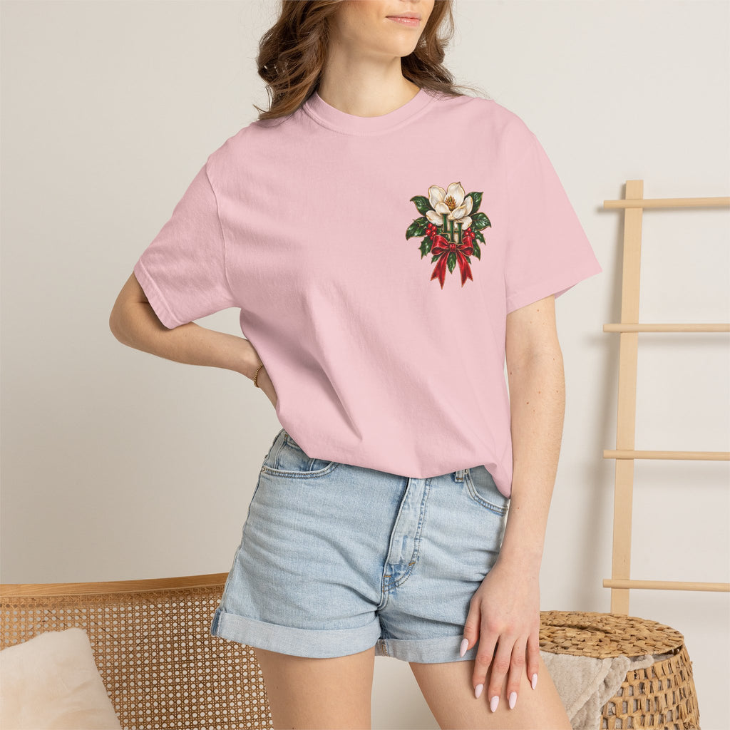 Christmas Magnolia T-Shirt — “A Very Merry Southern Christmas” Holiday Tee