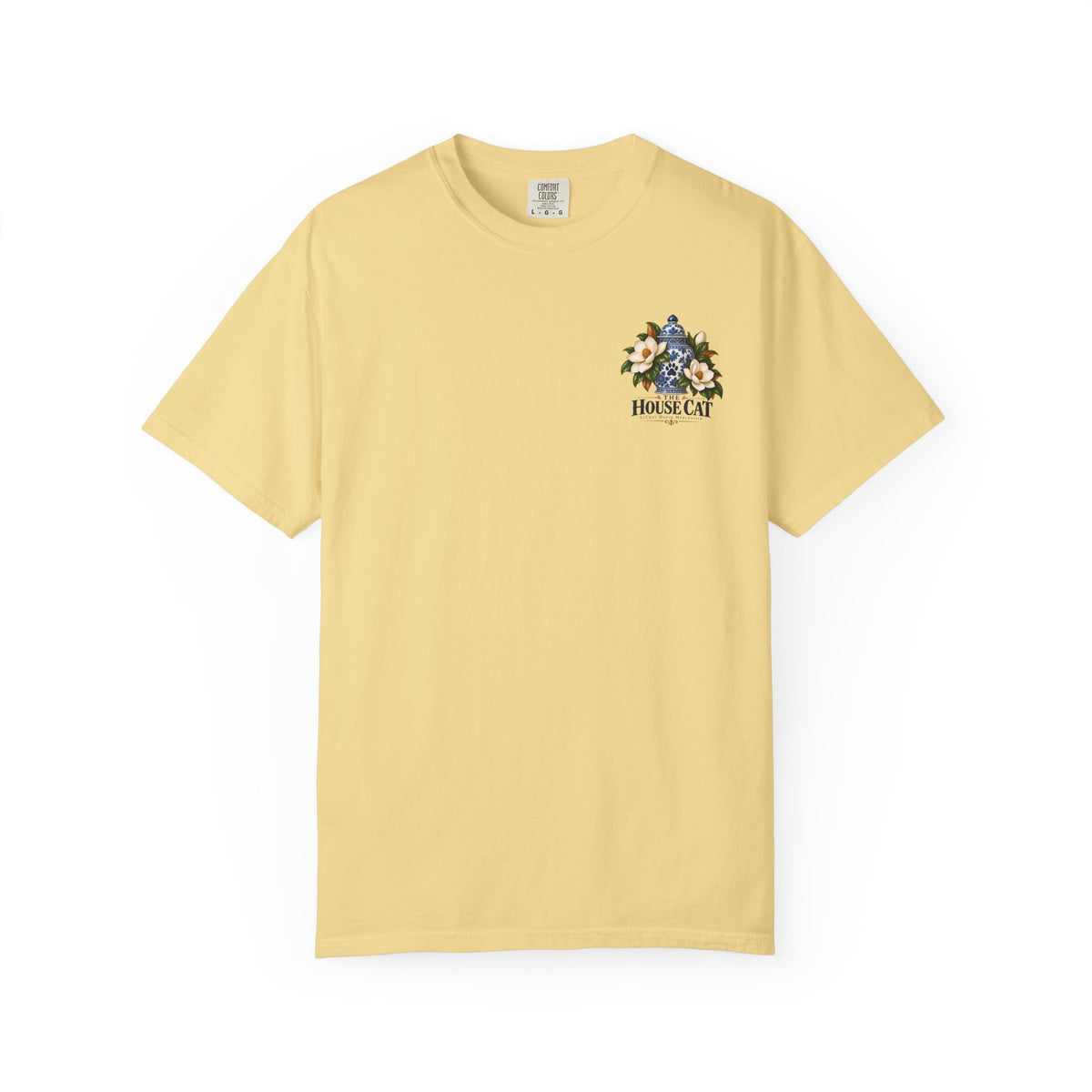 T-Shirt — Cozy Cat Lounge Graphic ("House Cat")