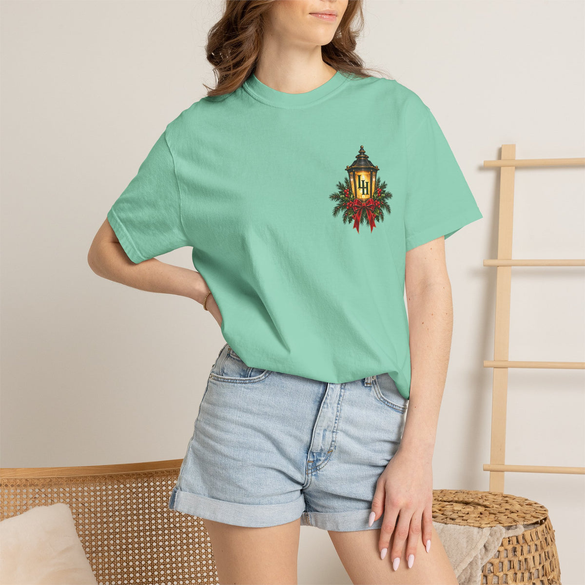 Christmas Porch Lantern T-Shirt — "Santa, We Left the Porch Light On" Holiday Tee