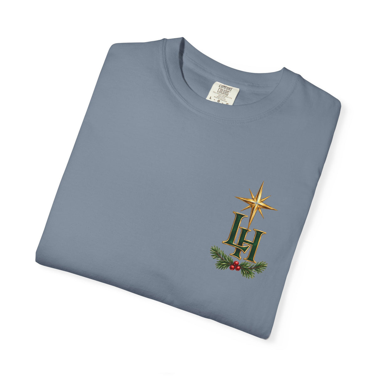 Christmas T-Shirt — "All Is Calm, All Is Bright" Church Scene Holiday Tee