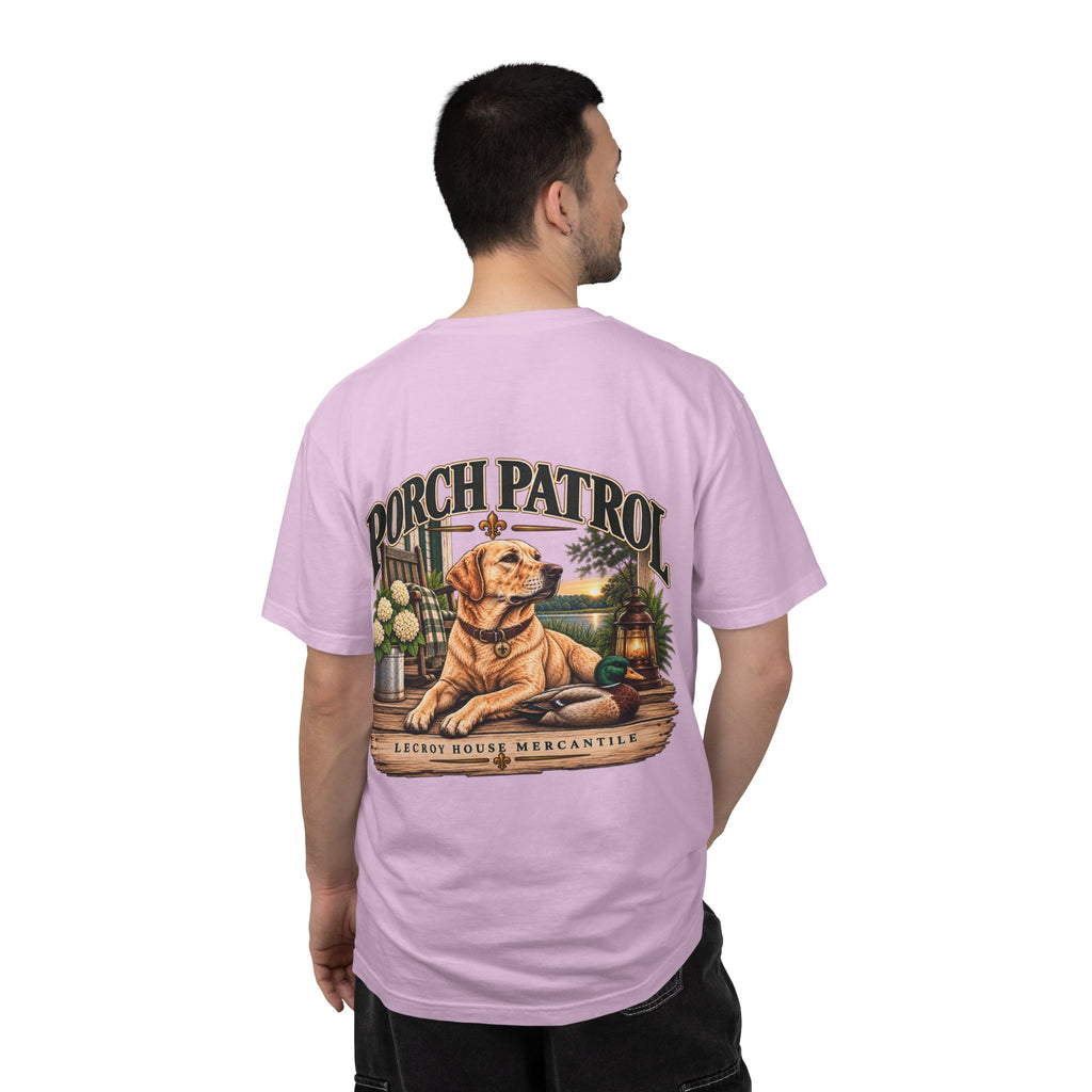 Porch Patrol Dog T-Shirt – Vintage Labrador Graphic Tee