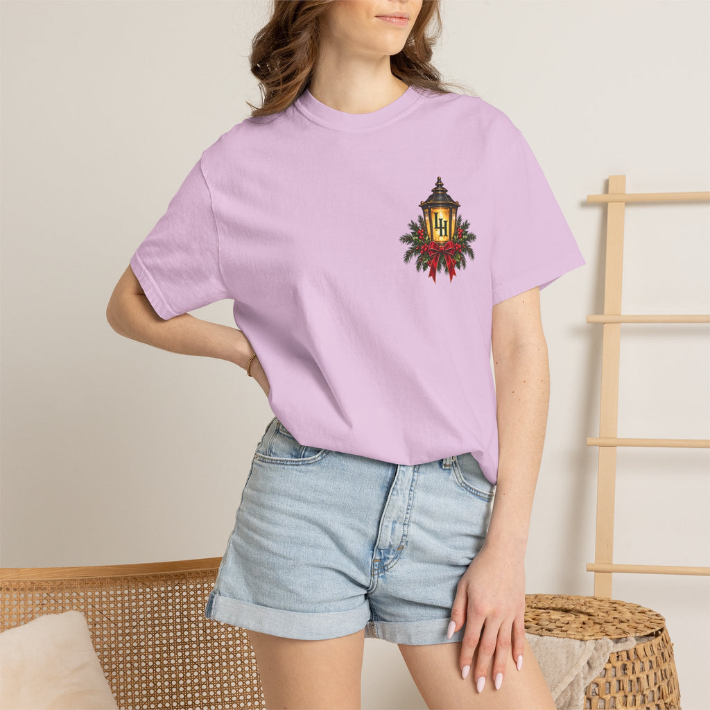 Christmas Porch Lantern T-Shirt — "Santa, We Left the Porch Light On" Holiday Tee