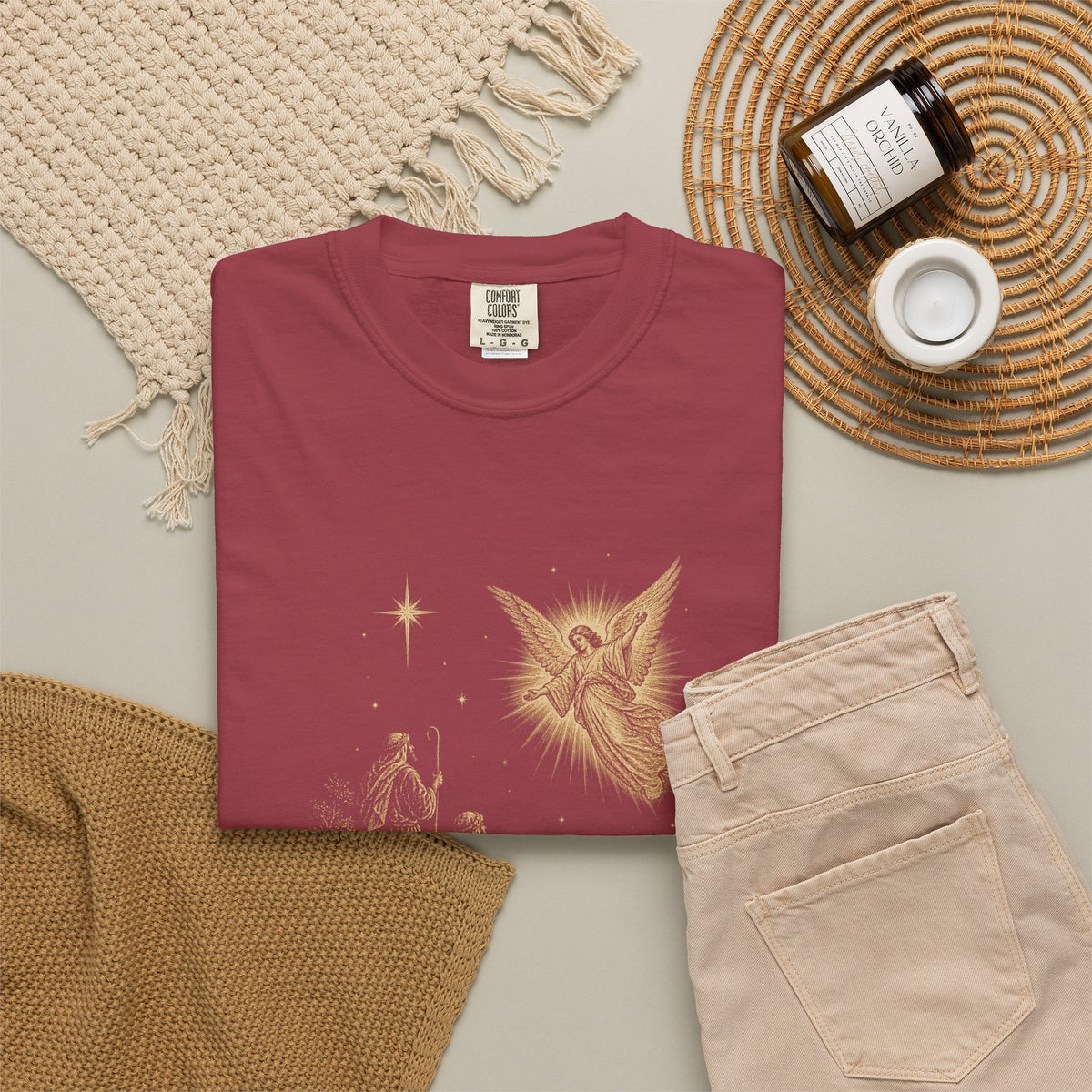 Shepherds Heard First T-Shirt — Nativity Scene Graphic Tee