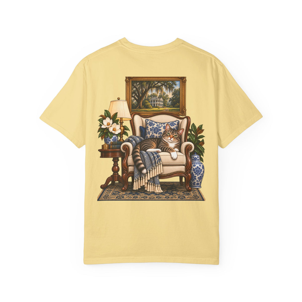 T-Shirt — Cozy Cat Lounge Graphic ("House Cat")