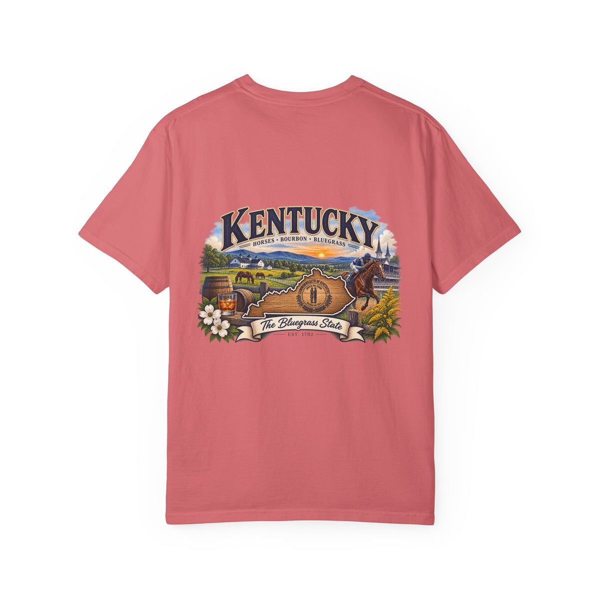 Kentucky Scenic Horseback T-Shirt — The Bluegrass State Graphic Tee