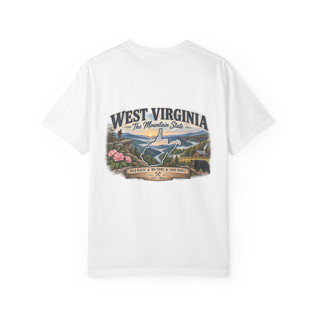 West Virginia Mountain State T-Shirt — Scenic State Pride Tee