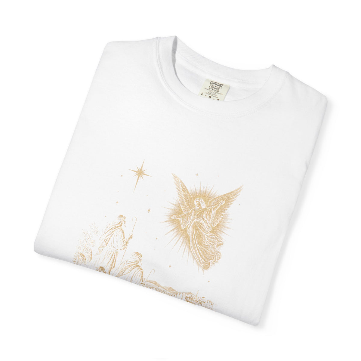 Shepherds Heard First T-Shirt — Nativity Scene Graphic Tee