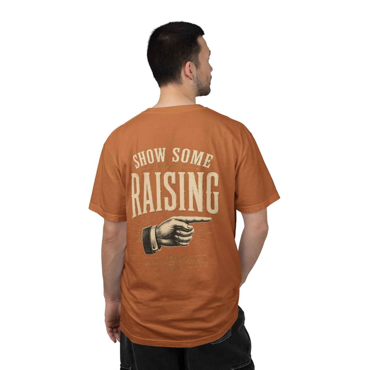 Show Some Raising T-Shirt — Vintage Pointing Hand Family Pride Tee