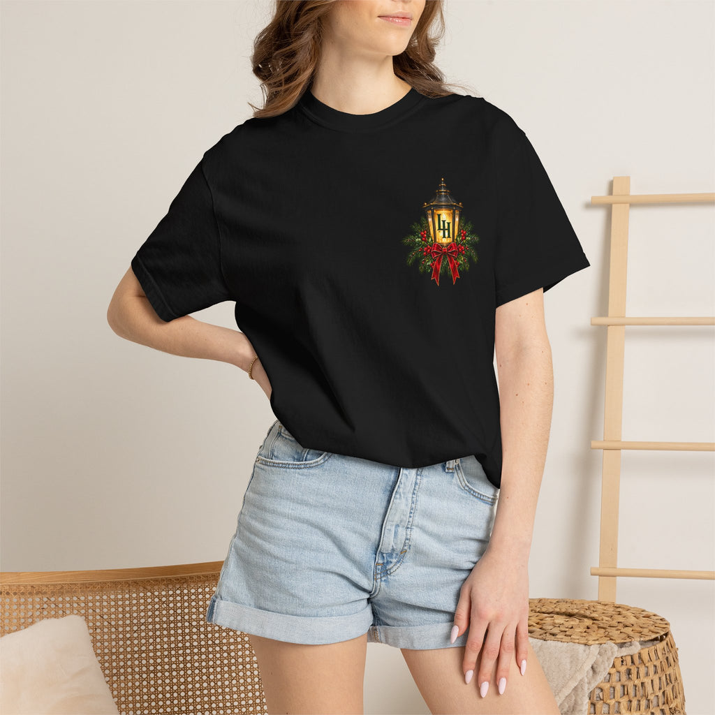 Christmas Porch Lantern T-Shirt — "Santa, We Left the Porch Light On" Holiday Tee