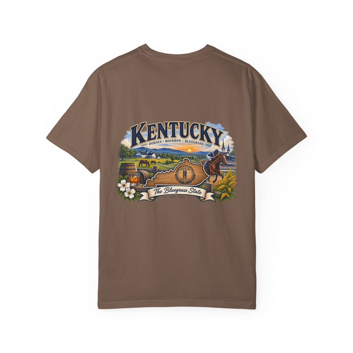 Kentucky Scenic Horseback T-Shirt — The Bluegrass State Graphic Tee