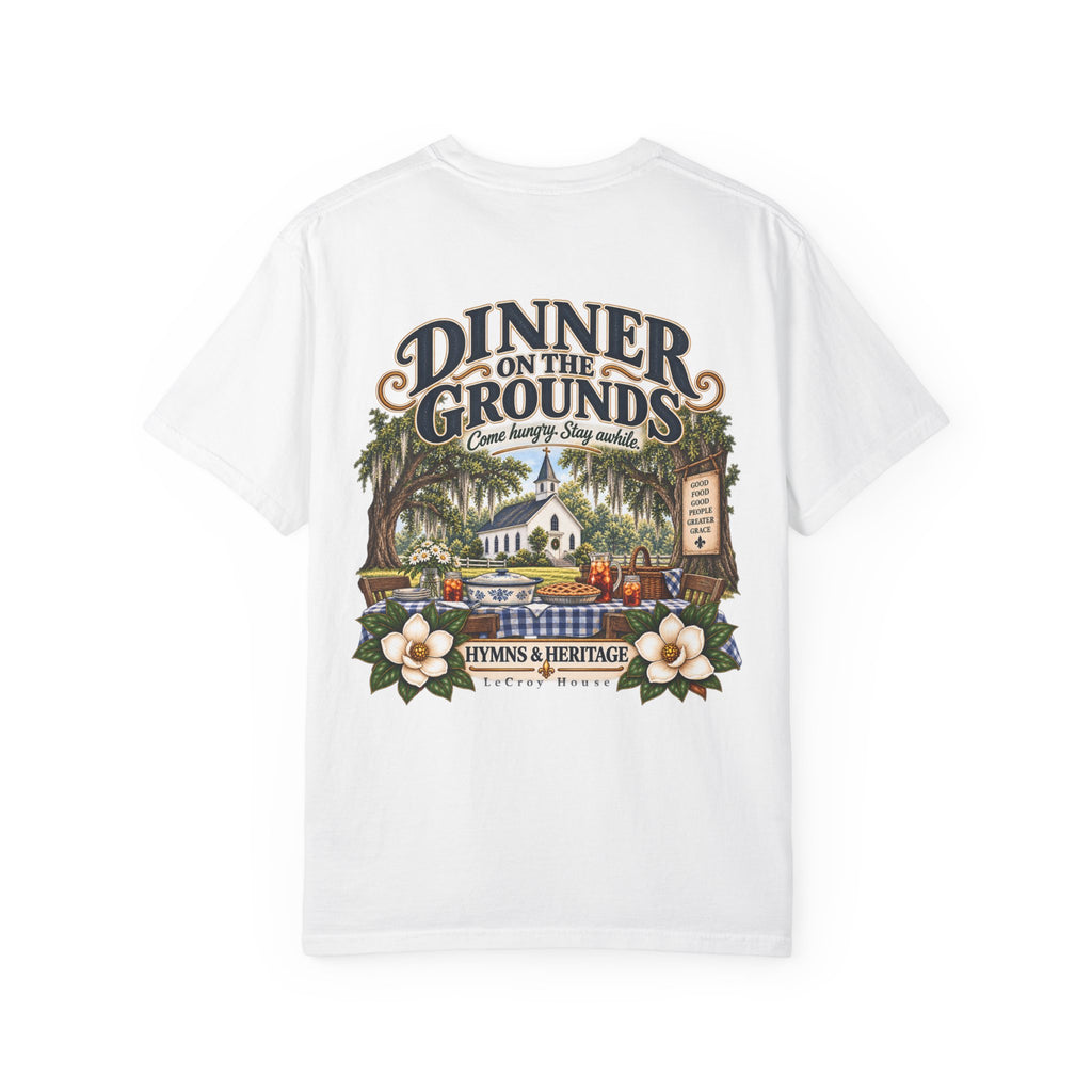 Dinner on the Grounds T-Shirt — Hymns & Heritage Southern Church Festival Tee