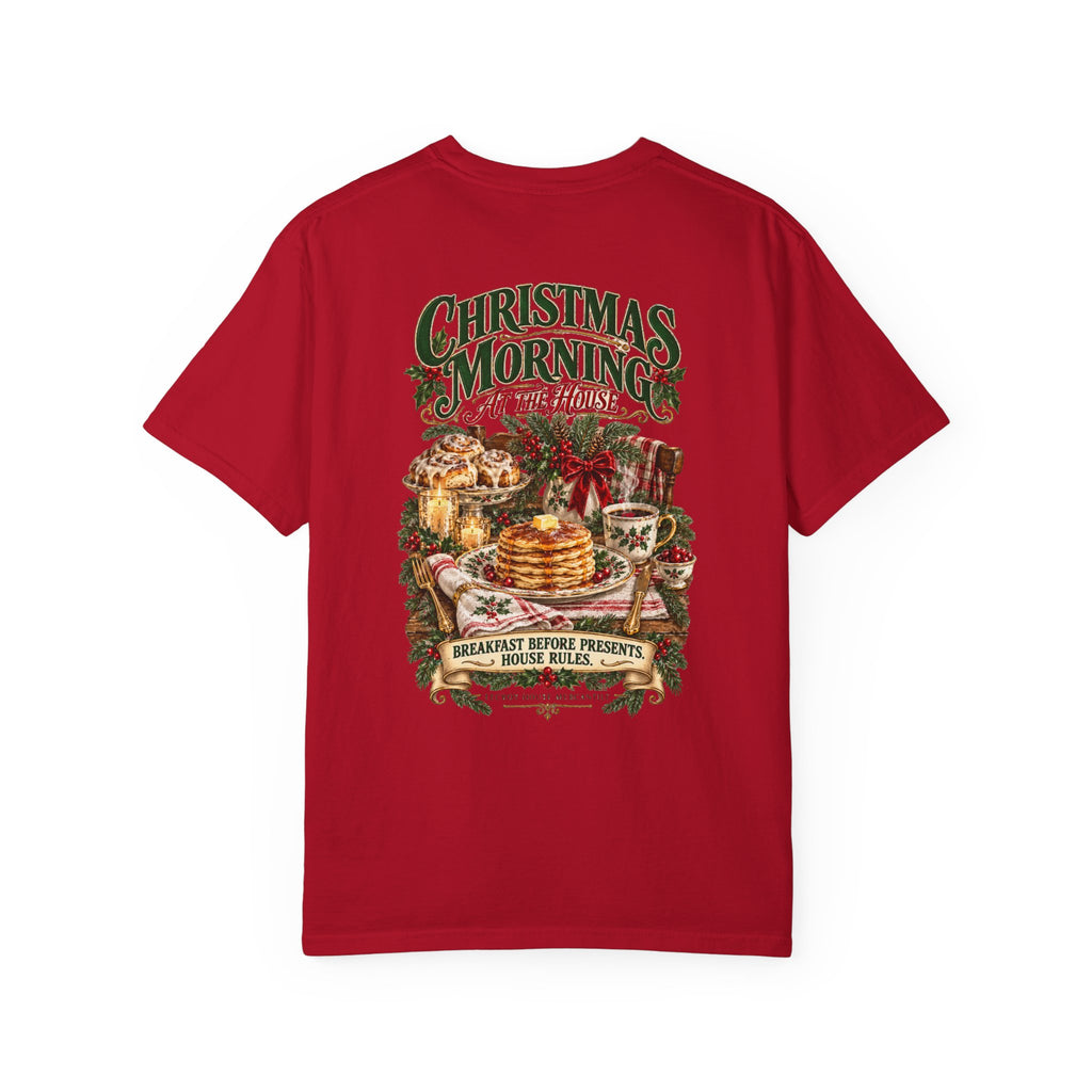 Christmas Morning Tee — Holiday Breakfast & Presents Graphic T-Shirt