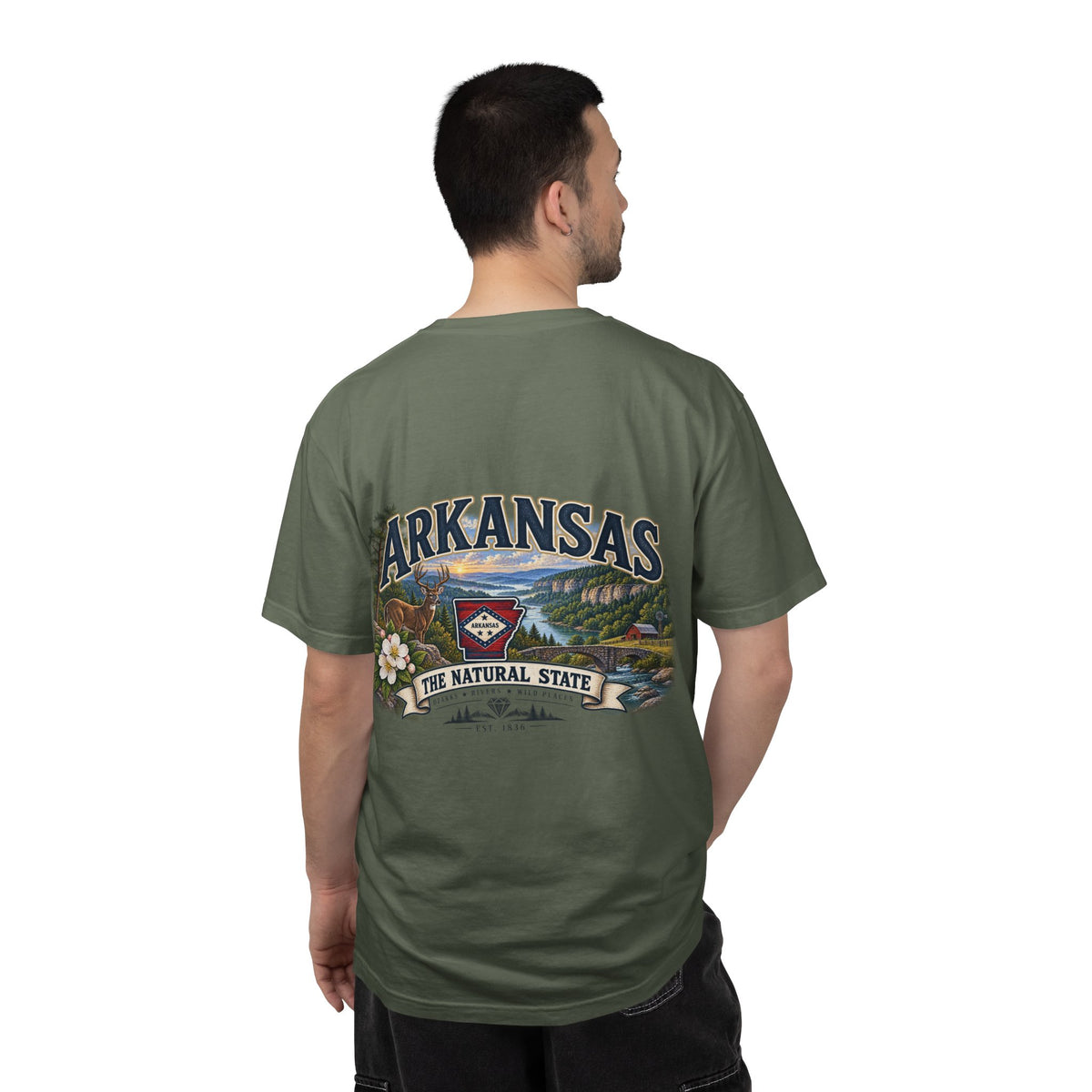 Arkansas The Natural State T-Shirt — Scenic State Pride Tee