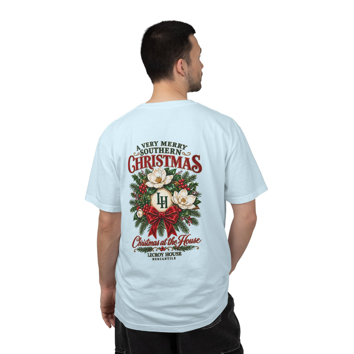 Christmas Magnolia T-Shirt — “A Very Merry Southern Christmas” Holiday Tee