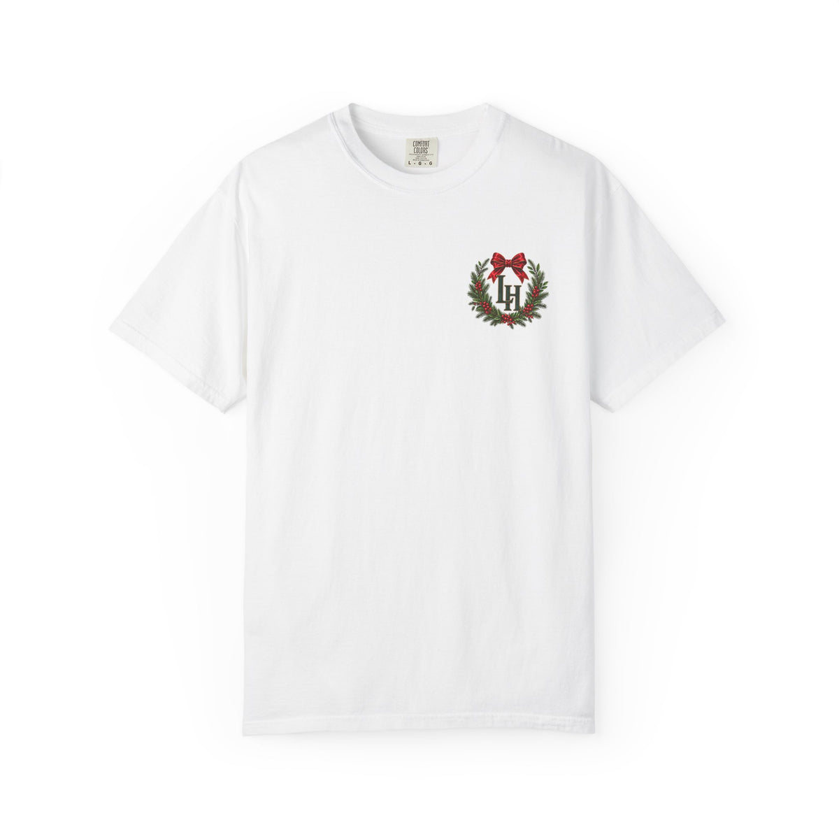 Christmas Wreath Holiday T-Shirt — "Company's Coming" Vintage House Christmas Tee