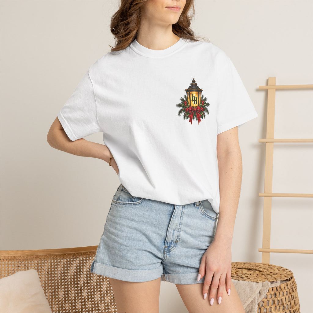 Christmas Porch Lantern T-Shirt — "Santa, We Left the Porch Light On" Holiday Tee