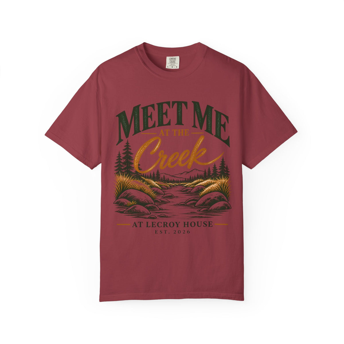 Meet Me at the Creek T-Shirt — Vintage Nature Graphic Tee for Outdoors Lovers