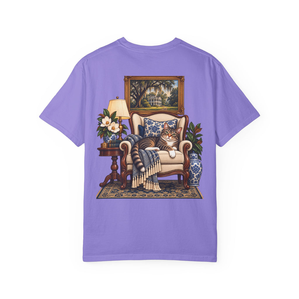 T-Shirt — Cozy Cat Lounge Graphic ("House Cat")