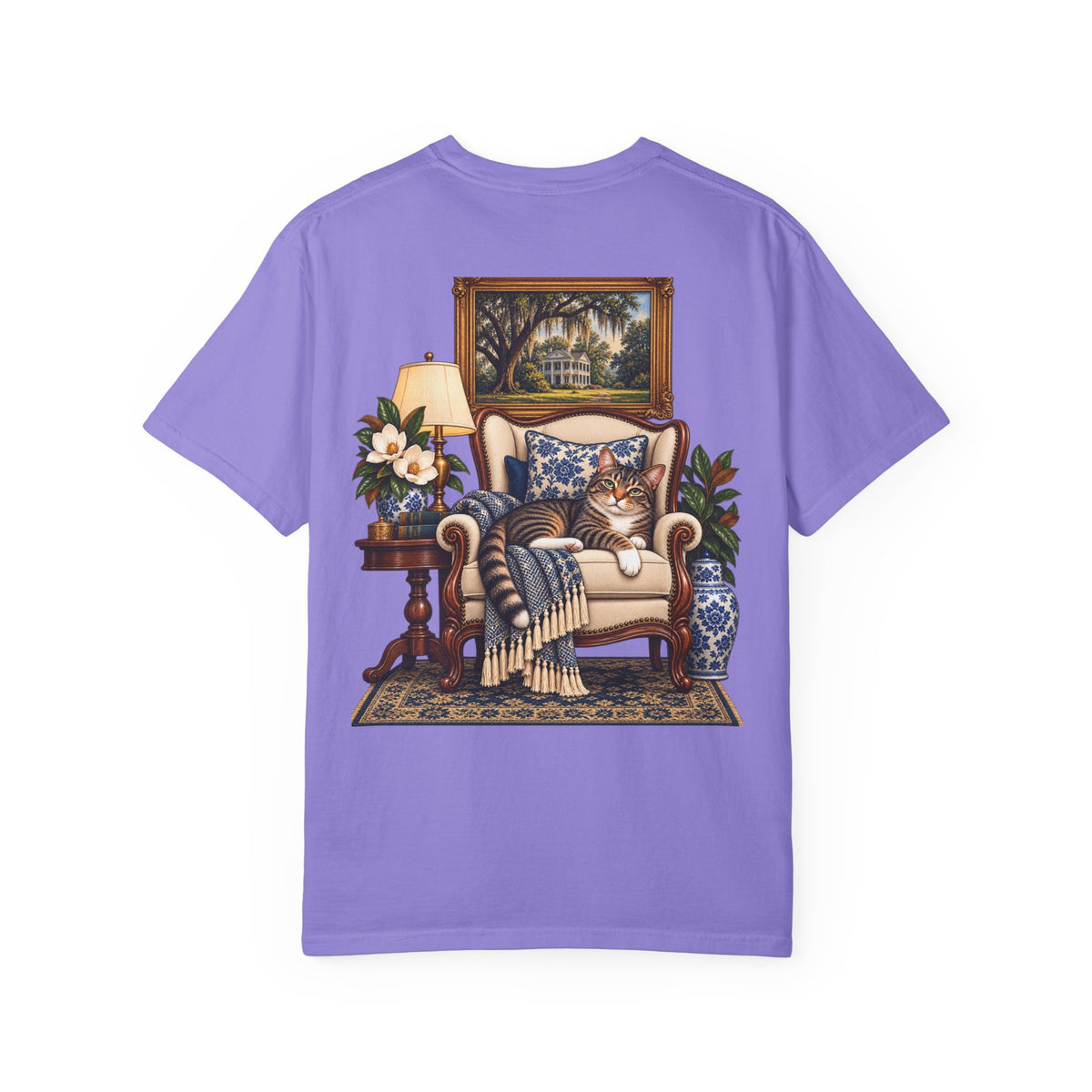 T-Shirt — Cozy Cat Lounge Graphic ("House Cat")
