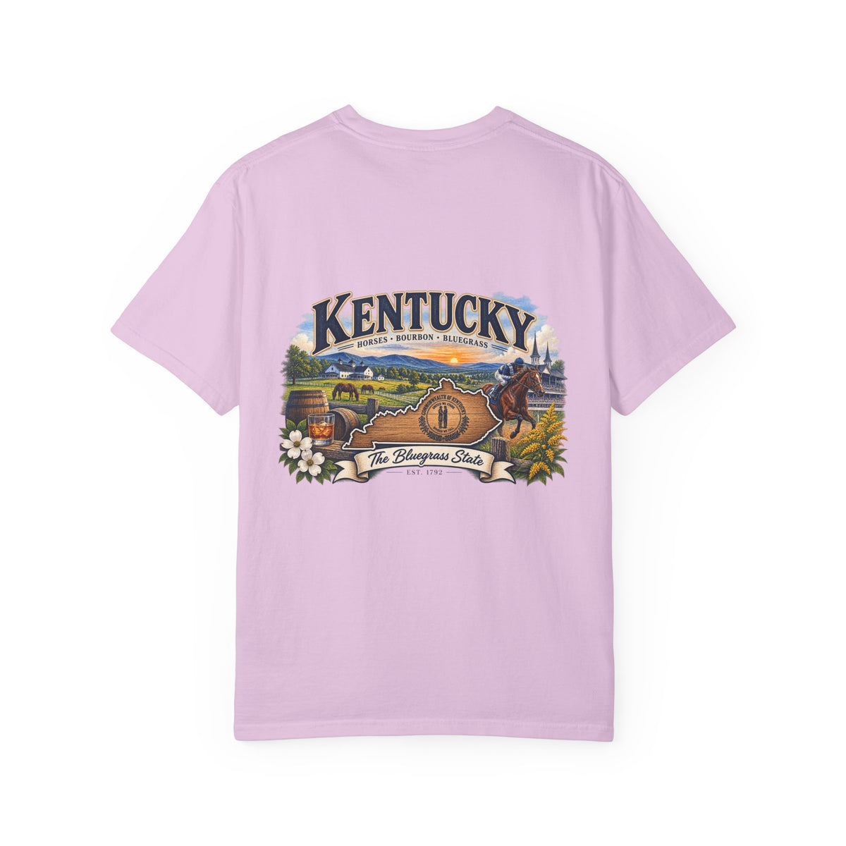Kentucky Scenic Horseback T-Shirt — The Bluegrass State Graphic Tee