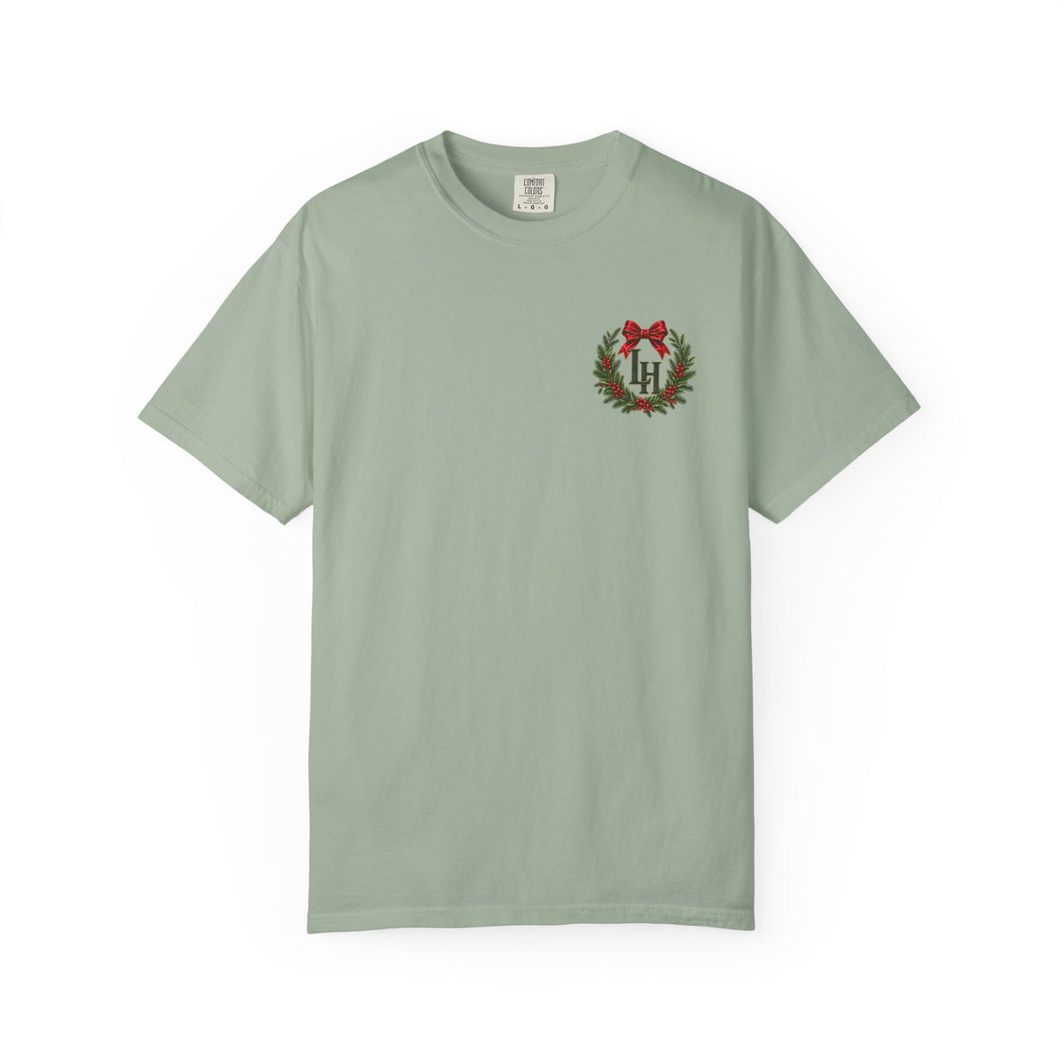 Christmas Wreath Holiday T-Shirt — "Company's Coming" Vintage House Christmas Tee